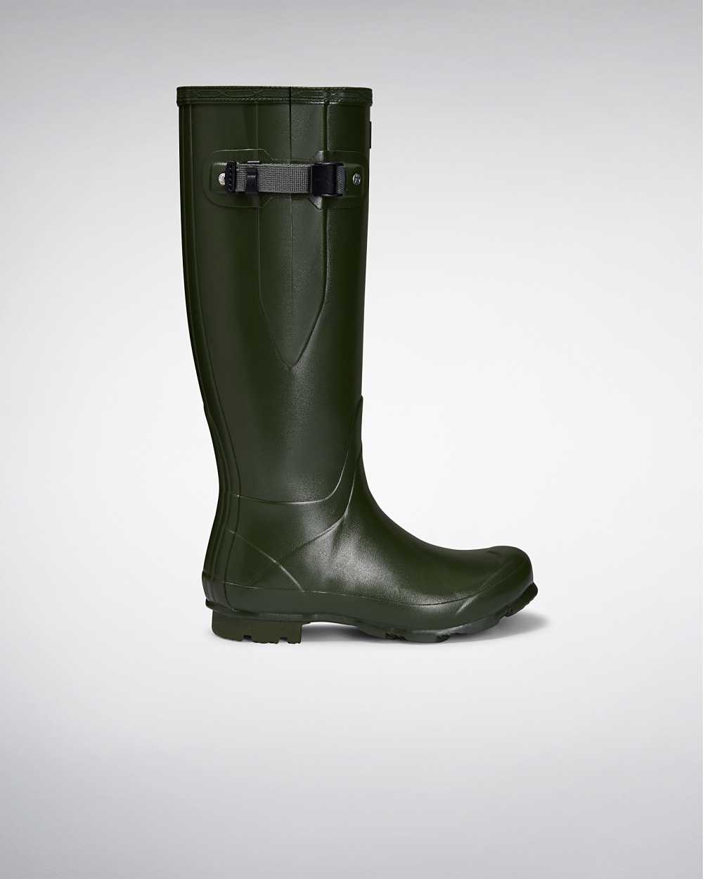 Botas De Agua Mujer - Hunter Norris Field Side Adjustable Verde - BPODYN-236 - Verde